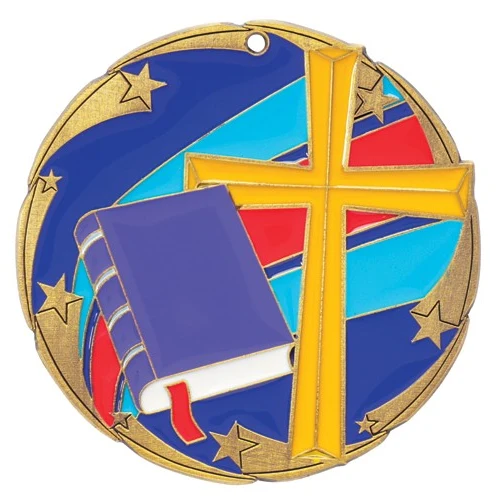 Religion Color Star Medal 2 1/2" - Discontinued 1