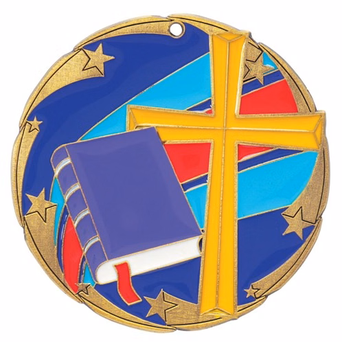 Religion Color Star Medal 2 1/2" - Discontinued