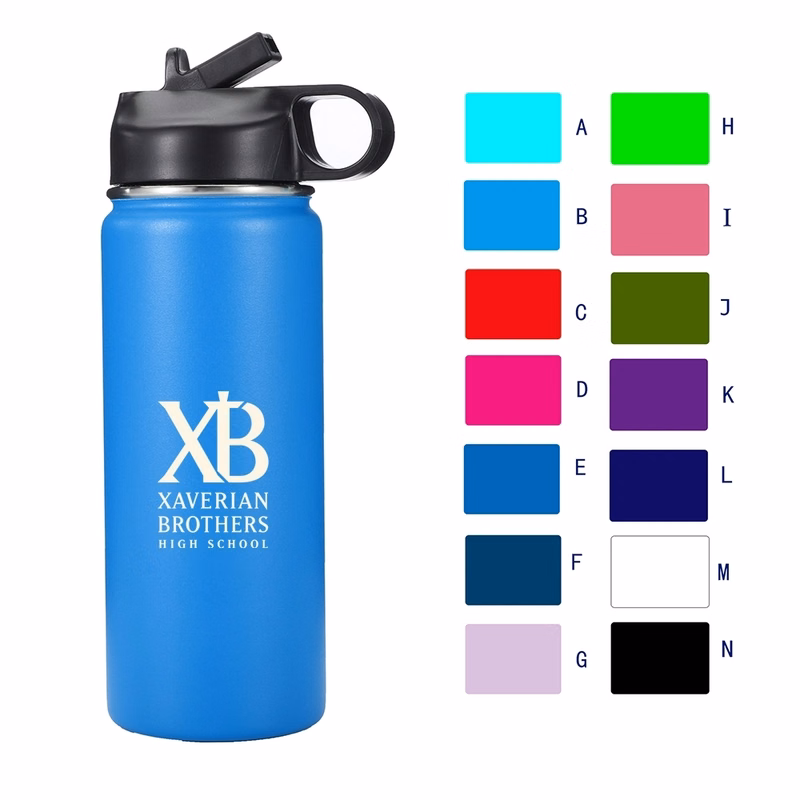 18Oz. Stainless Double Wall Bottle with Flip-Top Spout
