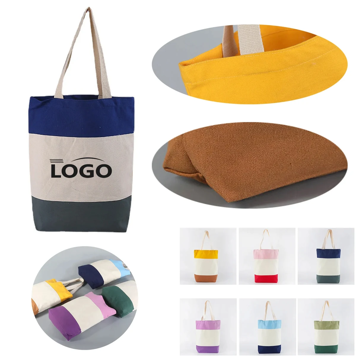 Canvas Shopping Tote Bags, custom tote bag with logo imprint 1