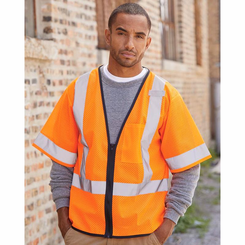 Unisex Economy Single Pocket Zipper Vest - 1567-1568