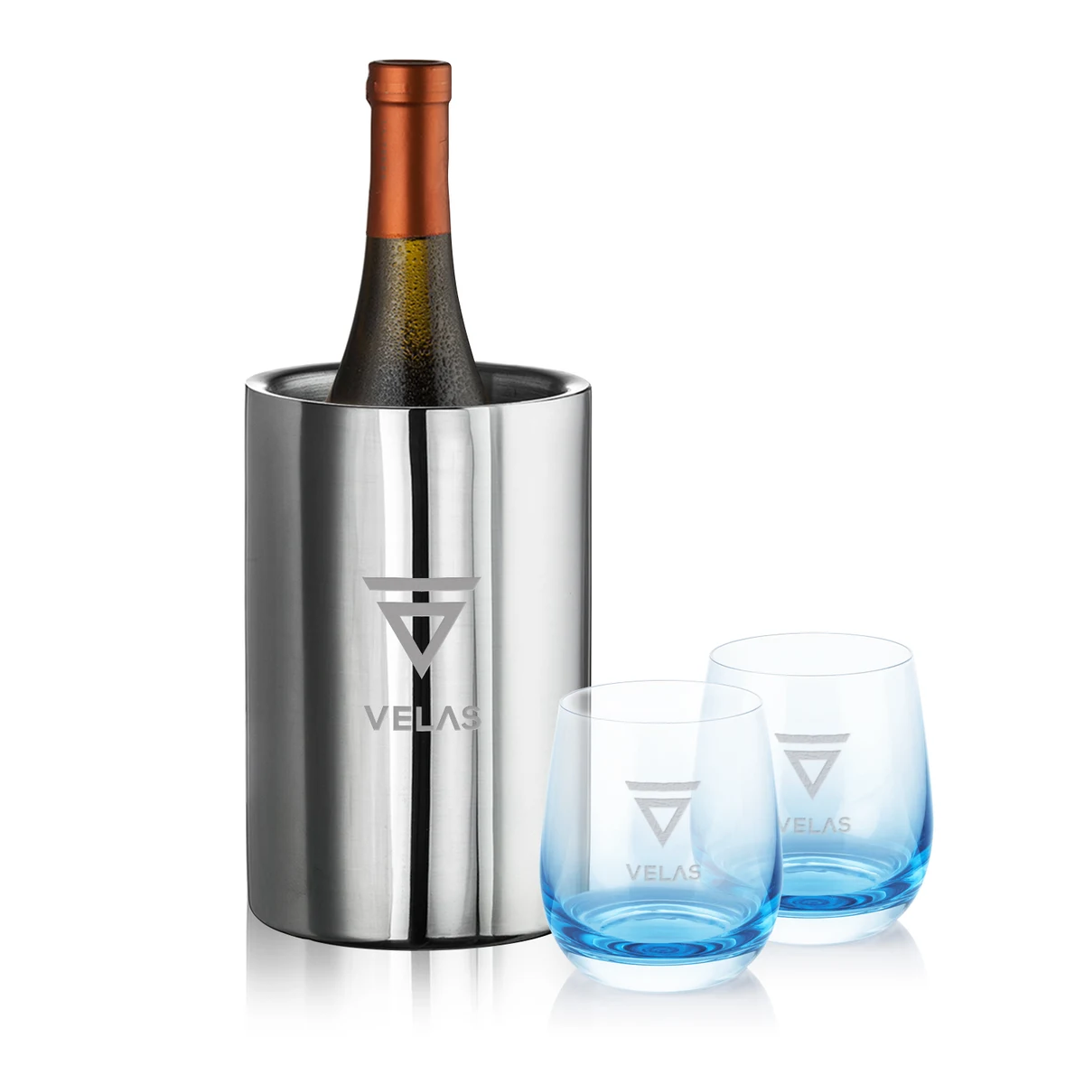 Jacobs Wine Cooler & Soudan Blue Stemless Wine 1