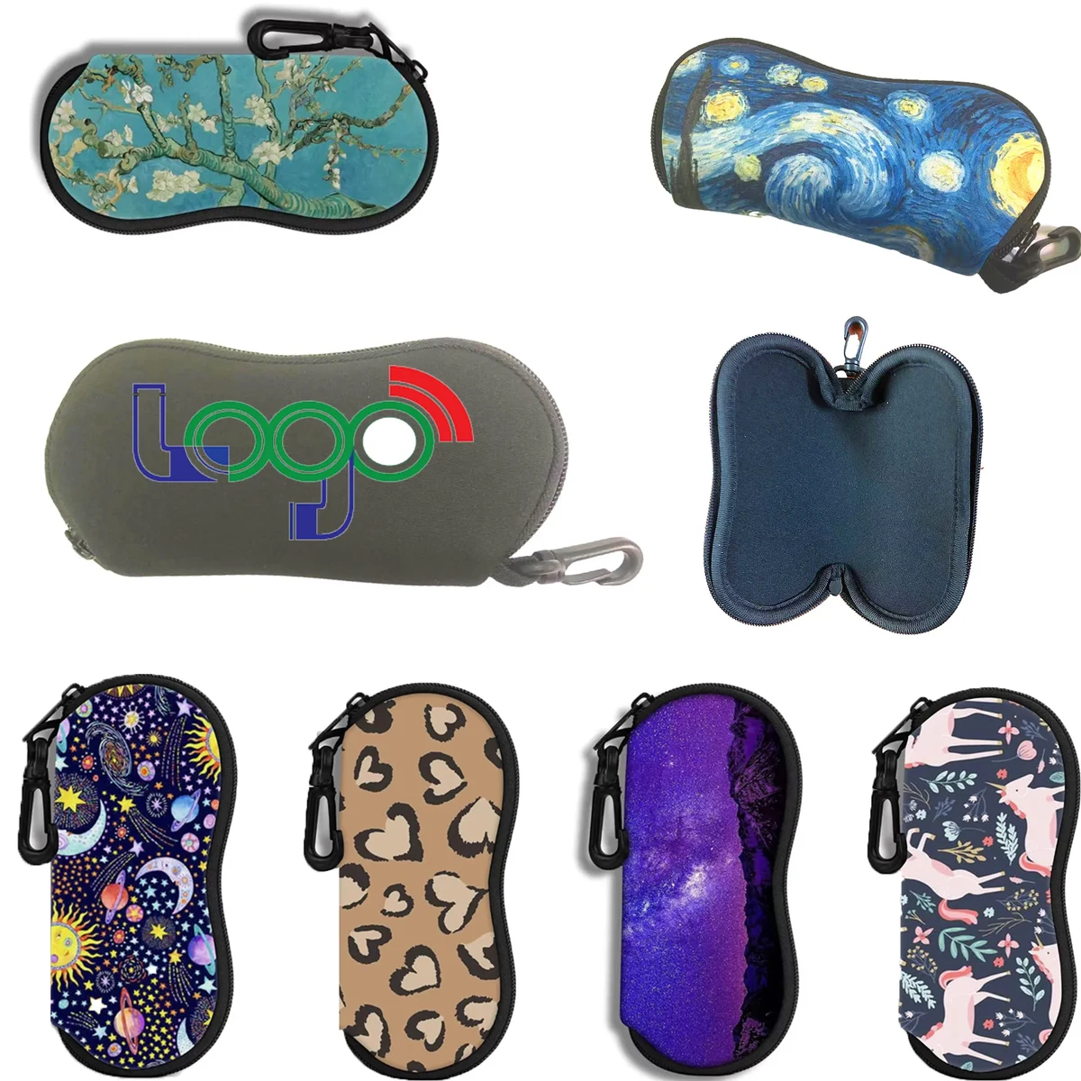 Custom Colored Eyewear Case Zipper Wallet 1