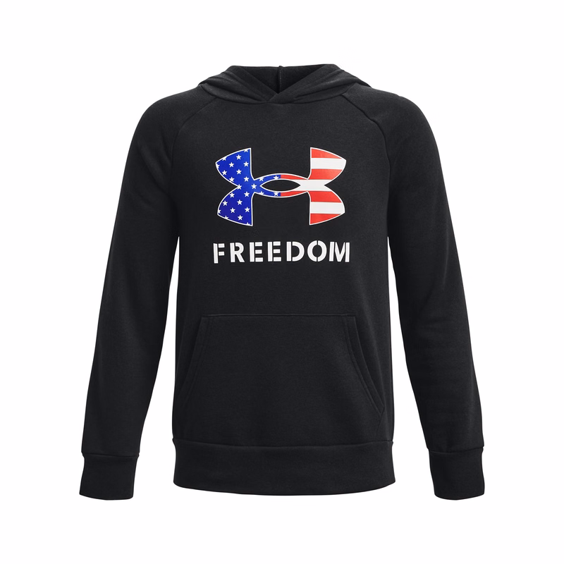 Boys' UA Freedom Rival Fleece Big Flag Logo Hoodie