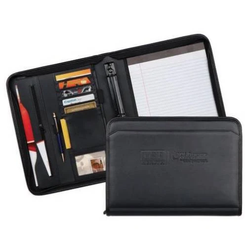 19261 - 13.5 x 10.75 Blk Tuscany Zippered Ringfolio 1