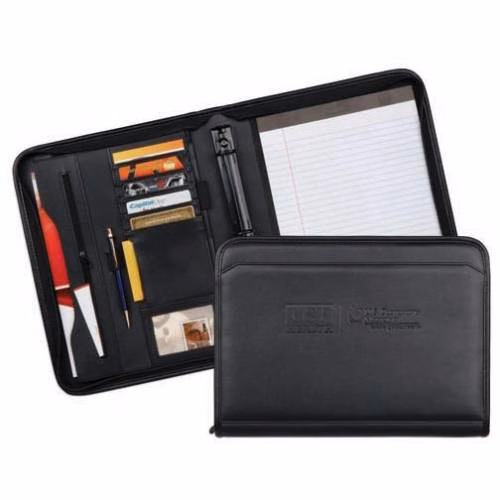 19261 - 13.5 x 10.75 Blk Tuscany Zippered Ringfolio