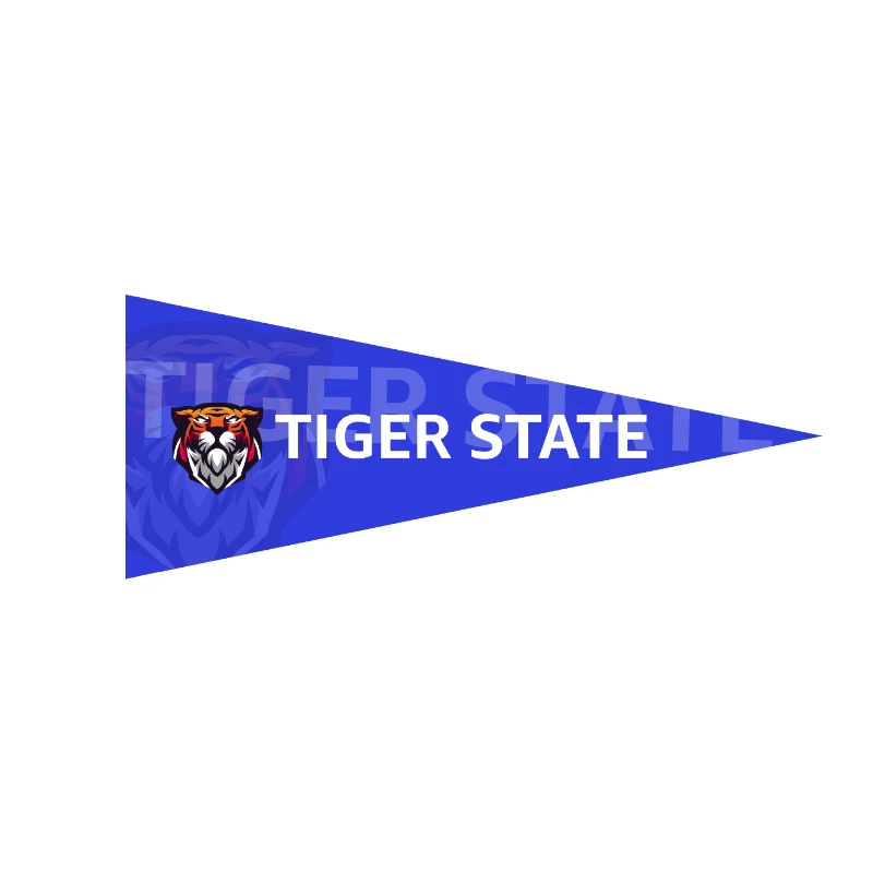 8" x 18" Full Color Felt Pennant 1