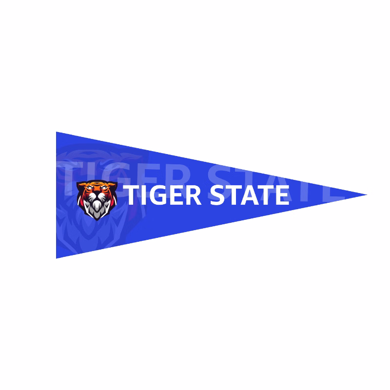 8" x 18" Full Color Felt Pennant