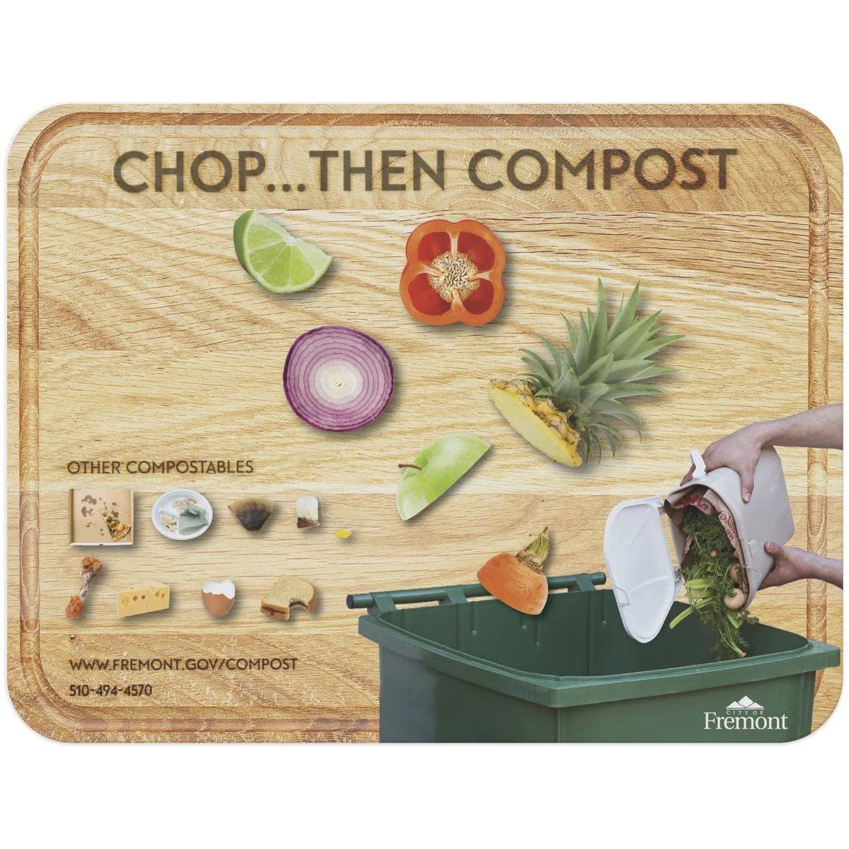 Flexible Cutting Board, FDA approved .030 clear plastic, rectangular (9.75" x 12.75") Full Colour 1