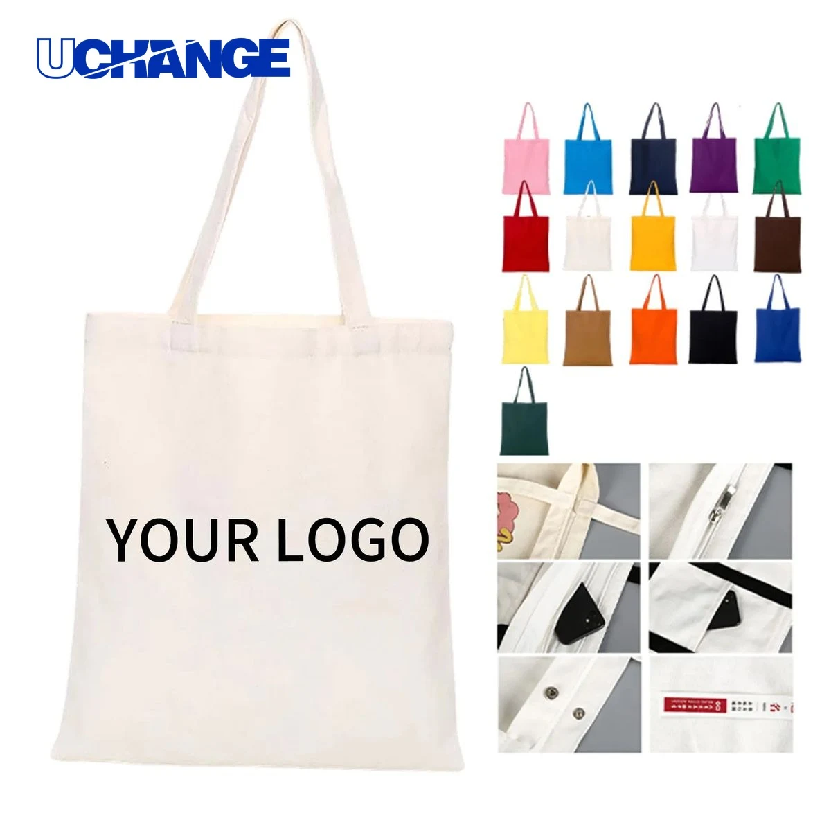 Printed Canvas Tote Bag Carrier for Events, custom tote bag with logo imprint 1
