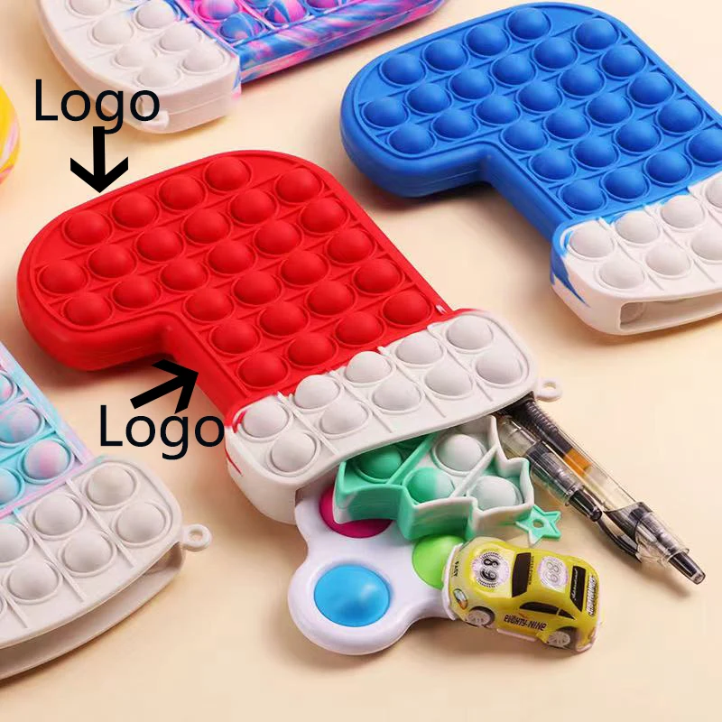 Christmas Sock Old Man Rodent Control Pioneer Versatile Silicone Coin Purse/ Key Chain 1
