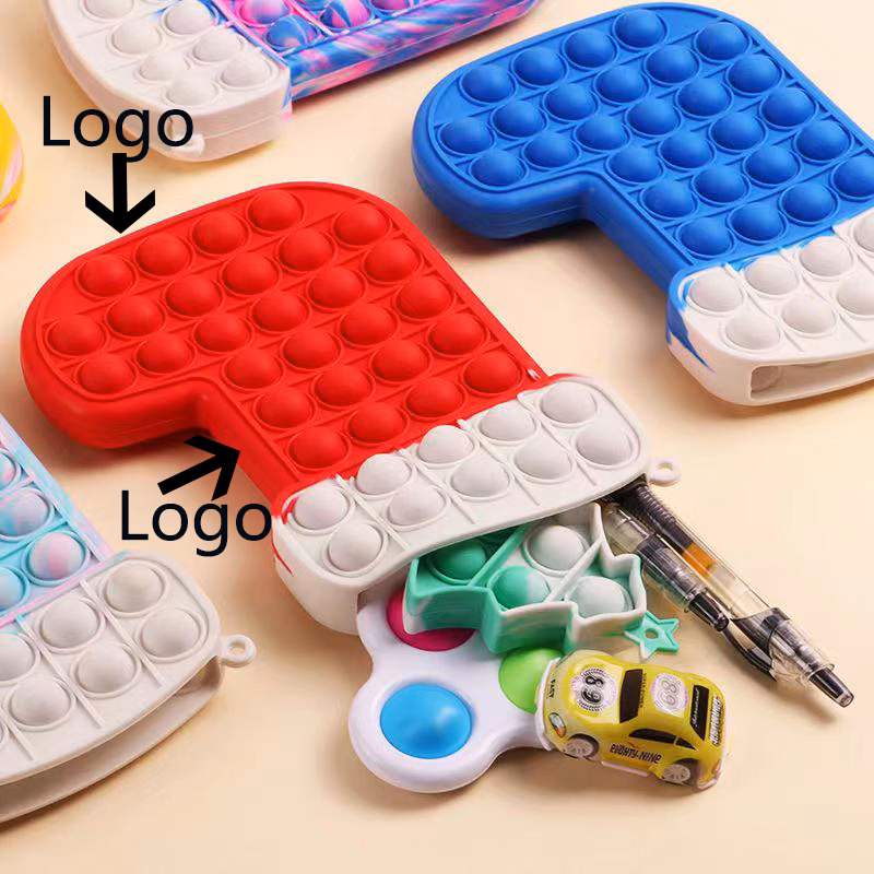 Christmas Sock Old Man Rodent Control Pioneer Versatile Silicone Coin Purse/ Key Chain