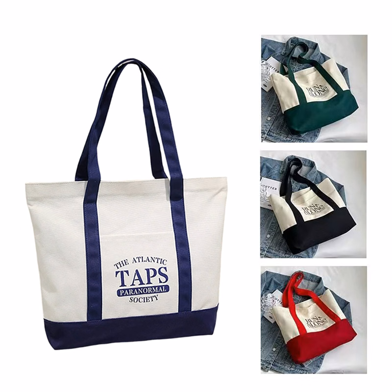 Trimmed canvas tote bag