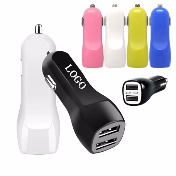 Dual USB Ports 2.1A Car Charger Adapter