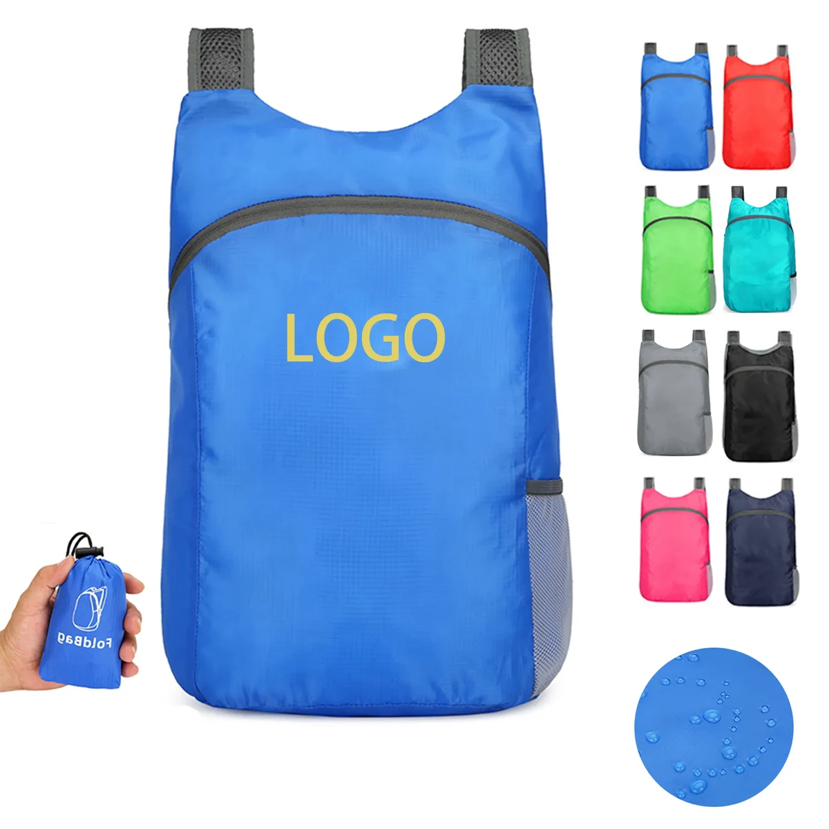 MOQ 20 68oz Foldable Waterproof Light-Weight Oxford Backpack 1