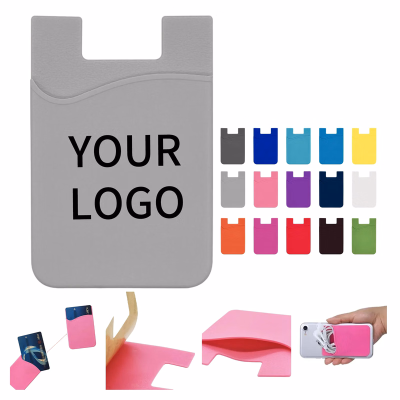 3.4x2.2 Inch Silicone Card Holder Lightweight and Flexible