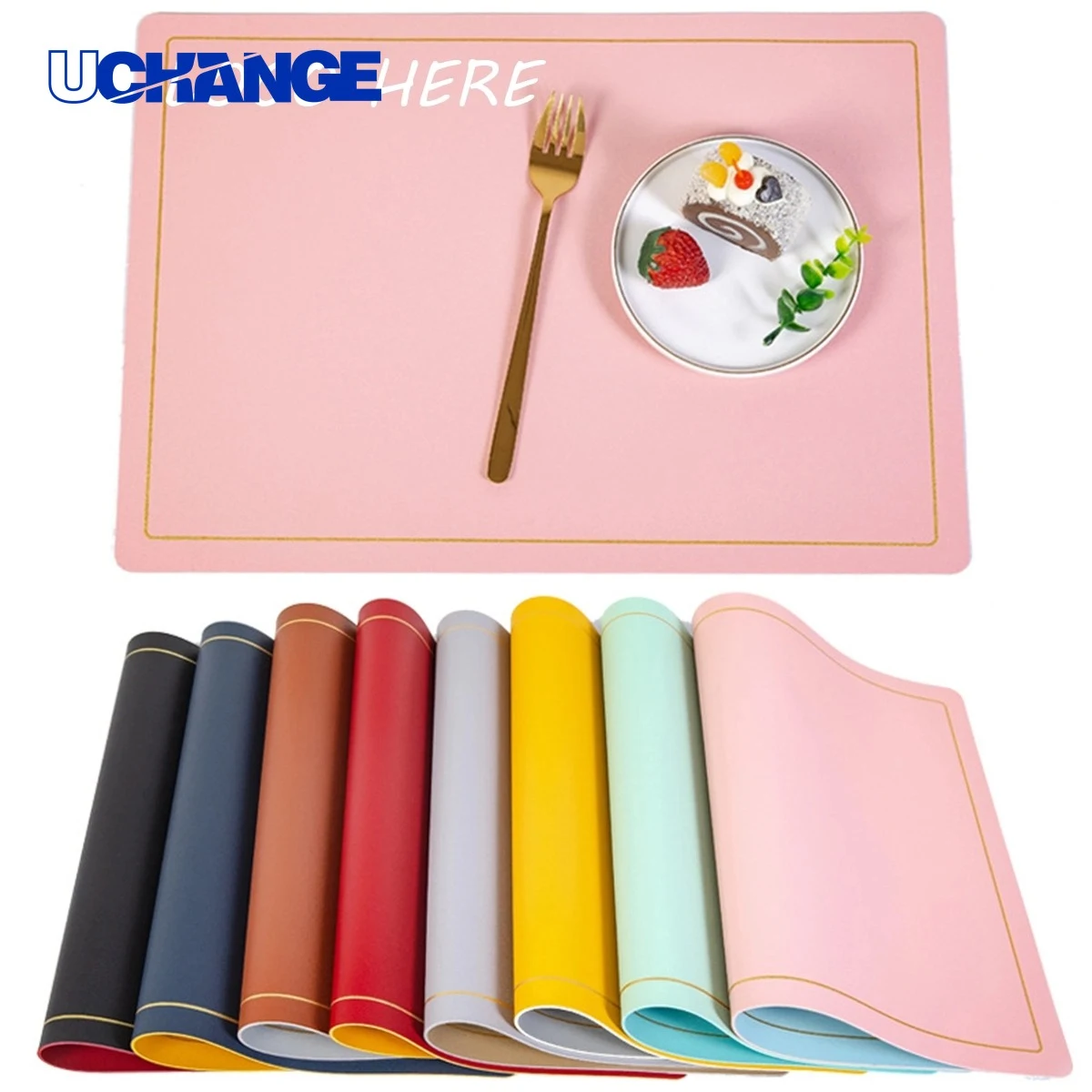 PU Leather Waterproof Table Mat for Dining 1