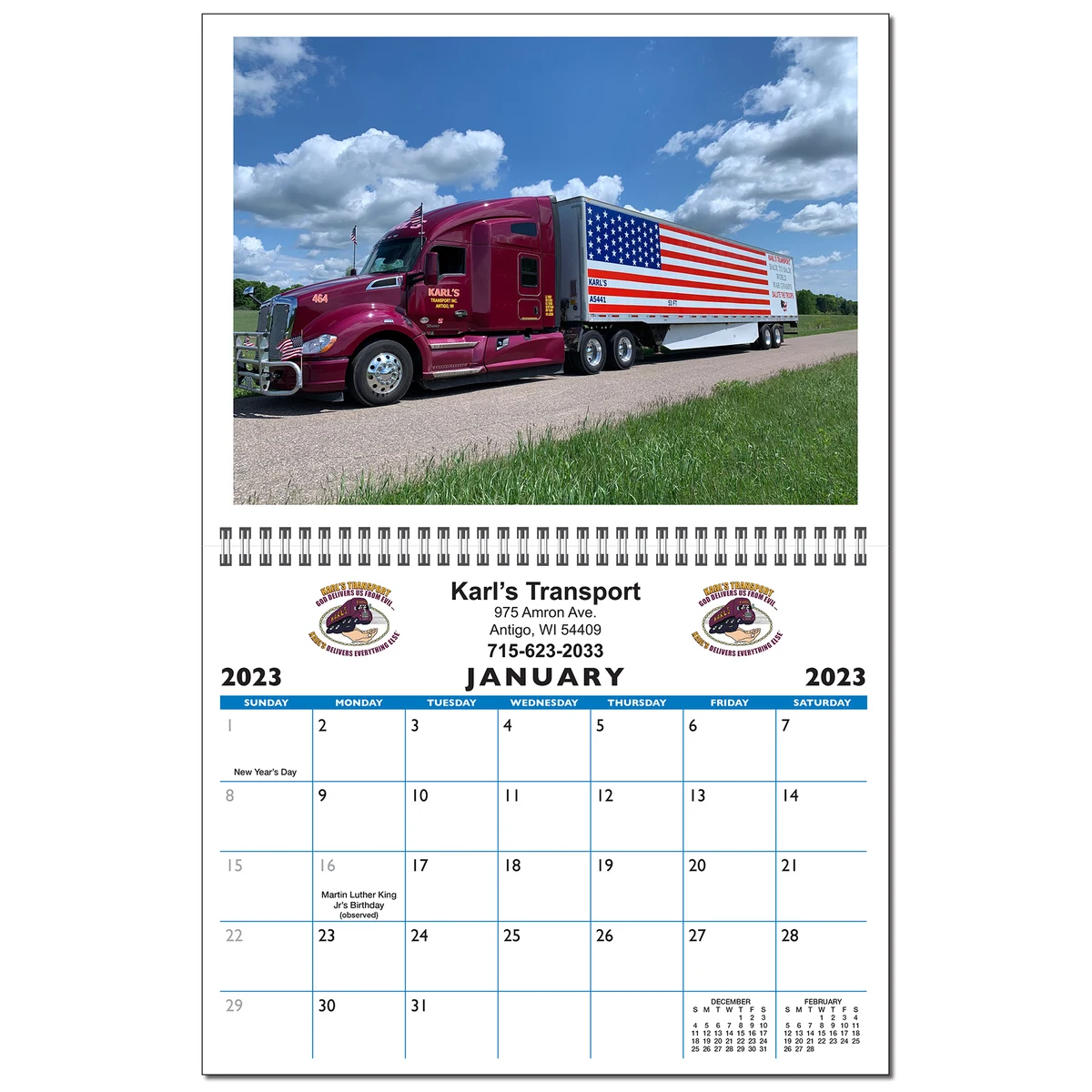 Deluxe 13 Picture Custom Wall Calendar 1