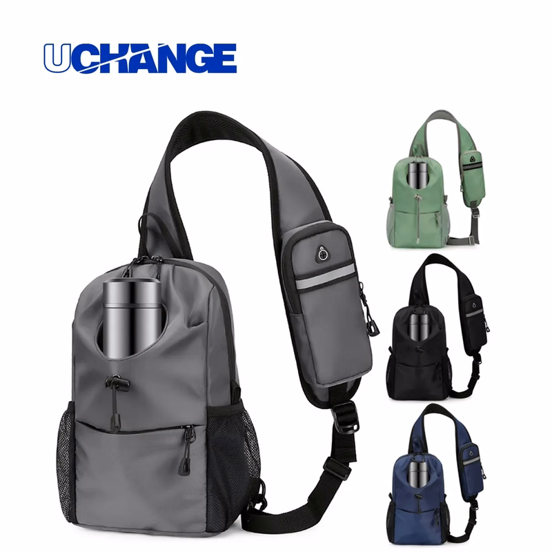 Anti-Theft Crossbody Sling Bag w/ Integrated Bottle Holder