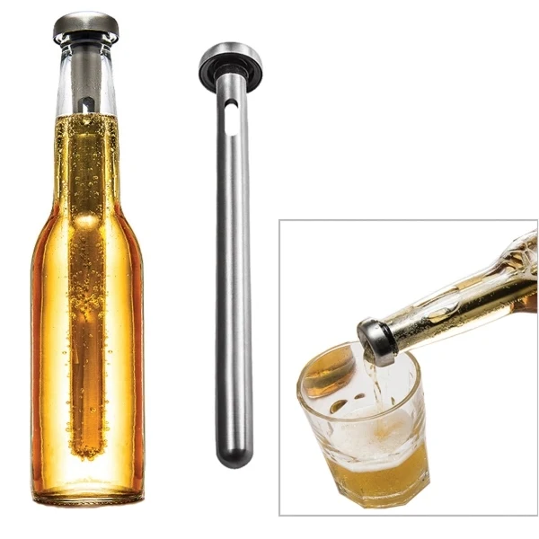 Stainless Steel Beer Bottle Chiller Cooling Sticks with Opener 1