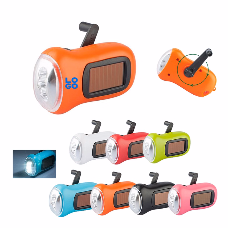 Solar Hand Crank Generator Flashlight