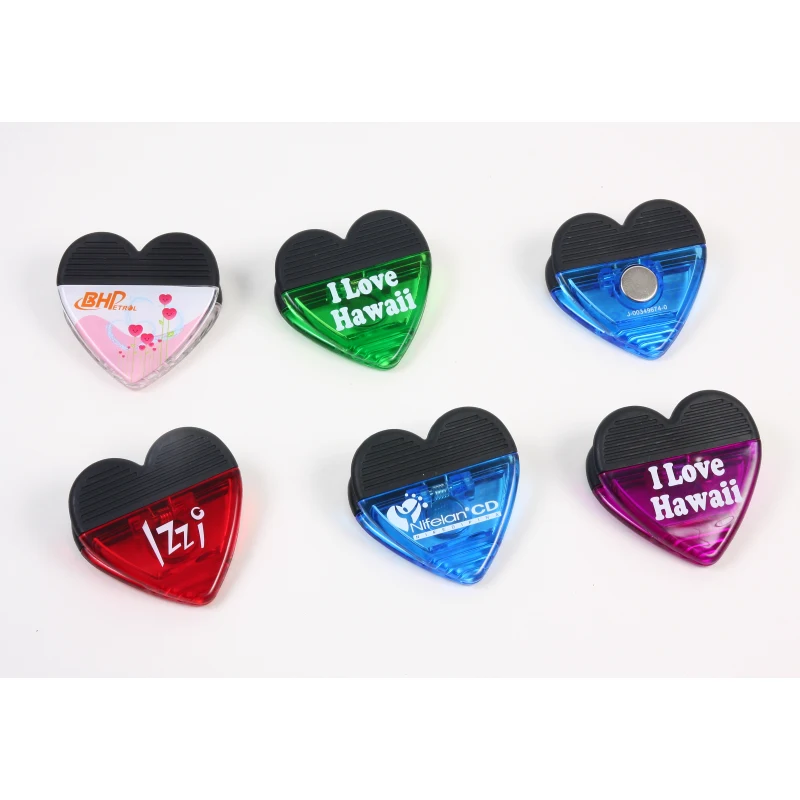 Heart shaped Magnetic Clip, custom magnet with logo imprint 1