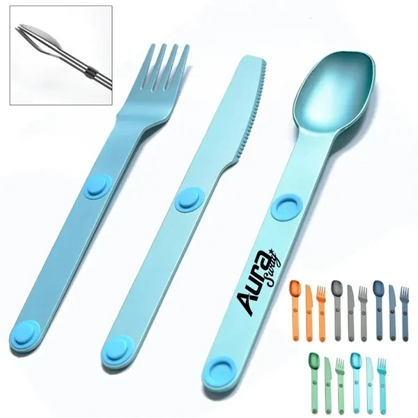 Custom Aluminum Magnetic Cutlery Set — Eco-Conscious Workplace & Travel Promo 1