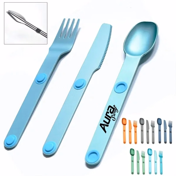 Custom Aluminum Magnetic Cutlery Set — Eco-Conscious Workplace & Travel Promo