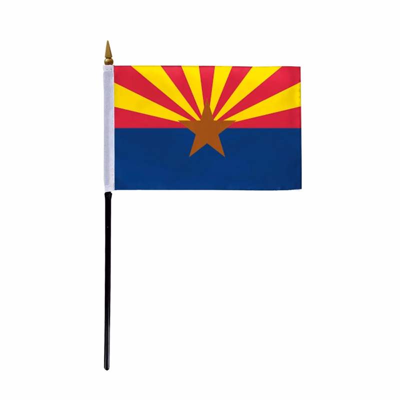 4"x6" & 12"x18'' Arizona ePoly Printed Stick Flags