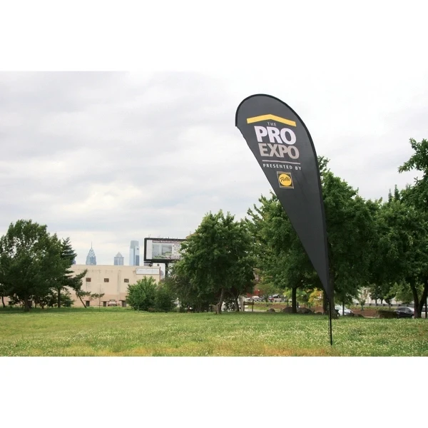 Custom Screen Sublimation Teardrop Flags 6.5' x 3' 1