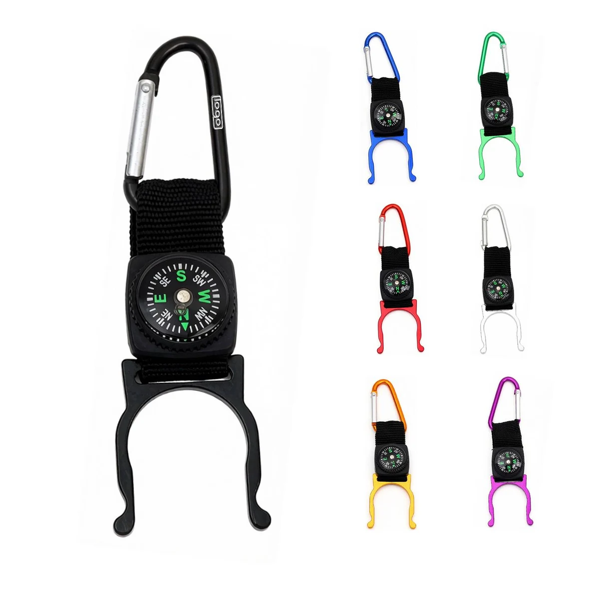 Carabiner with Compass Water Bottle Holder 1