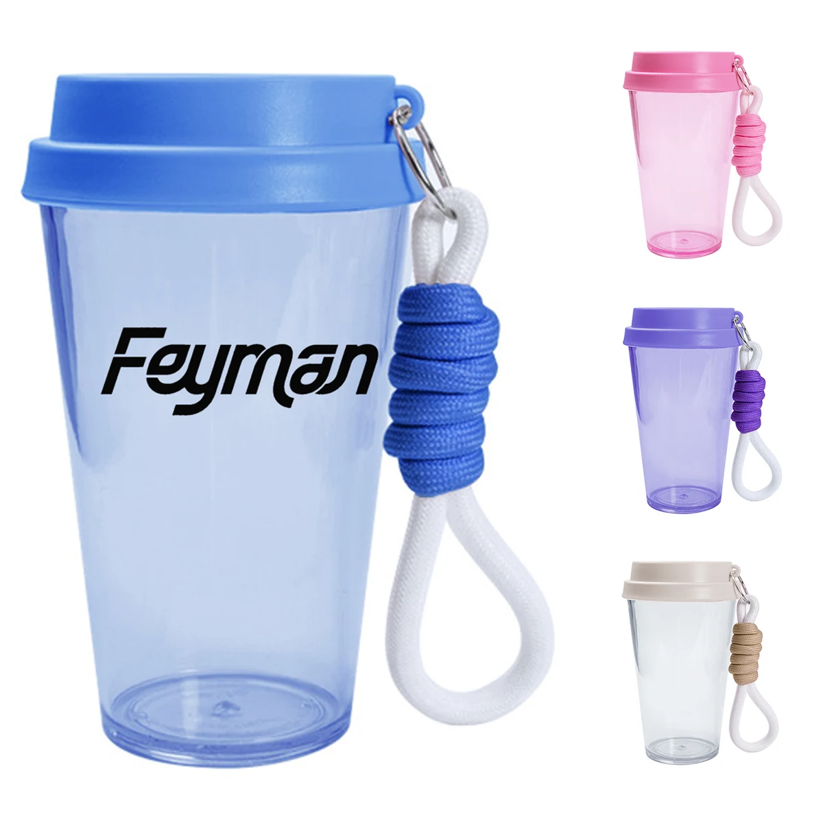 17oz BPA Free Plastic Sports Water Bottle w/ Strap 1