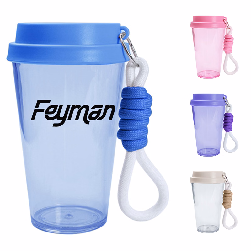 17oz BPA Free Plastic Sports Water Bottle w/ Strap