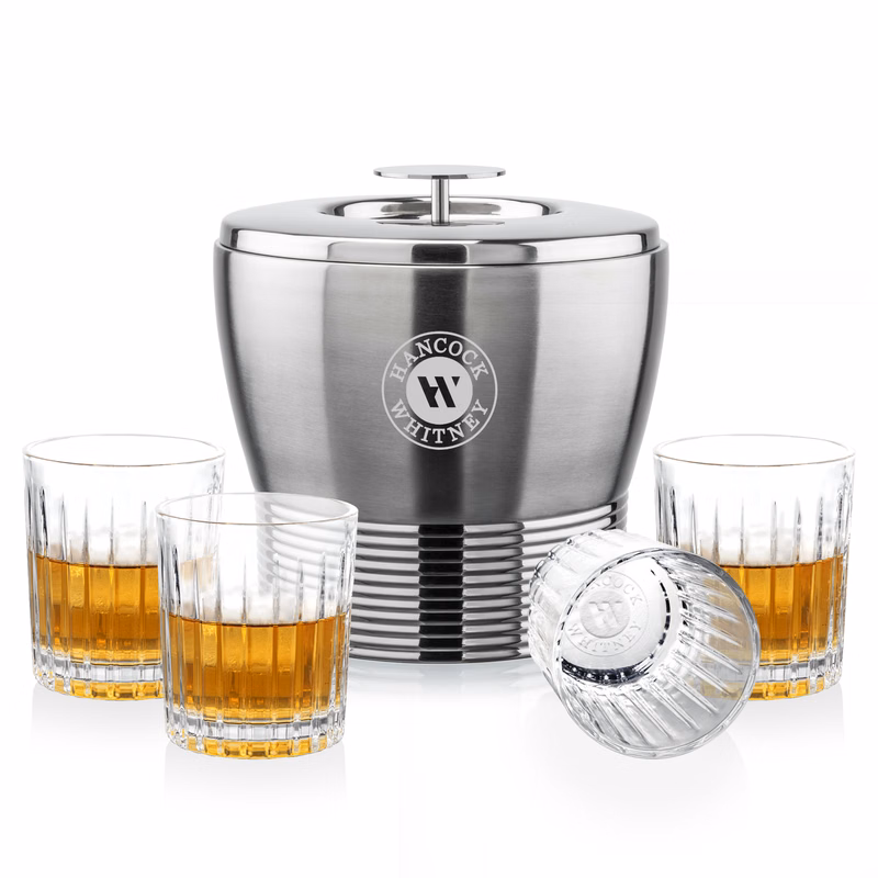 Genoa Ice Bucket & Hartmann On-the-Rocks Set
