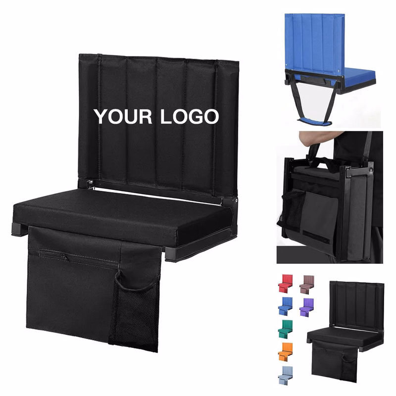 Foldable Stadium Seat With Cushioned Back Support