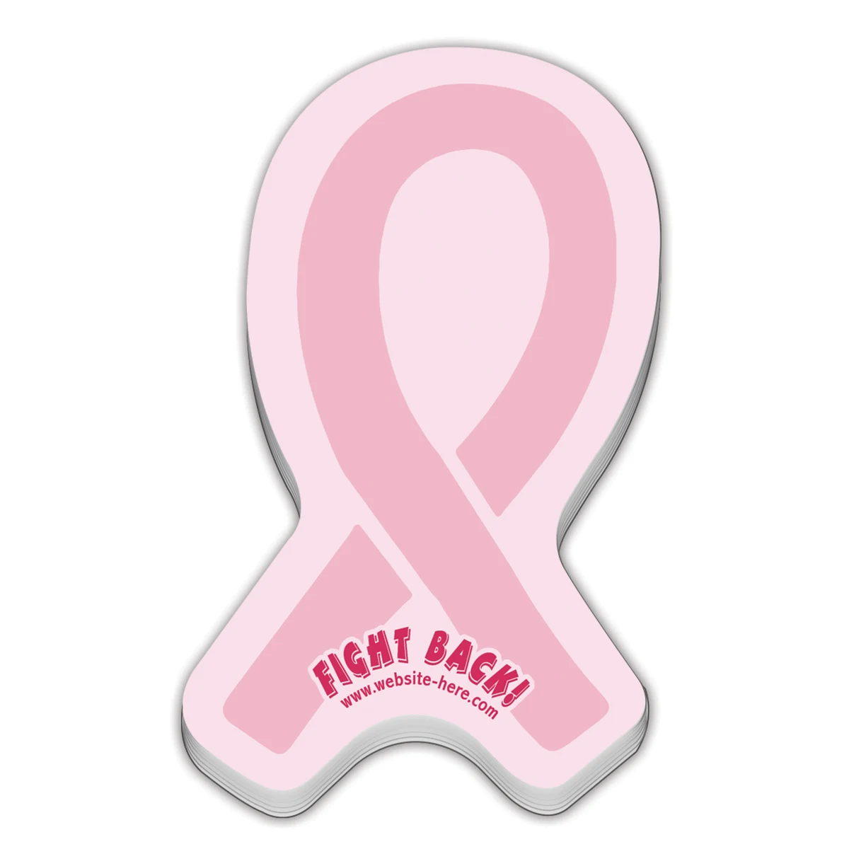 Adhesive Note Shape - Awareness Ribbon (3.125x5) - 25 Sheets 1