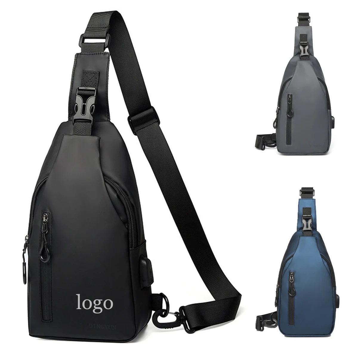 Outdoor Large Capacity Men'S Chest Crossbody Bag 1