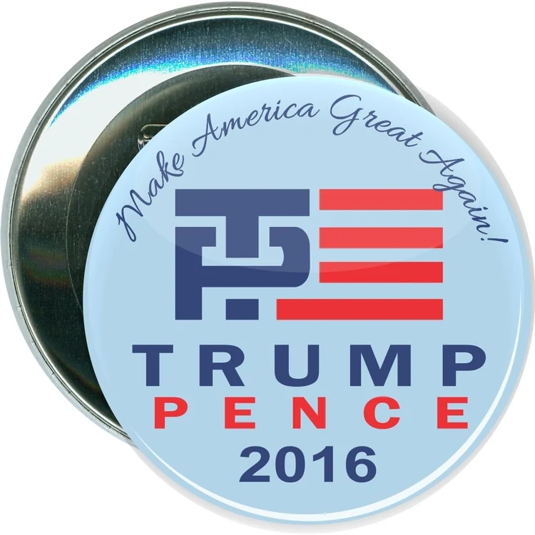 Trump, Trump and Pence Logo, Political Button 1