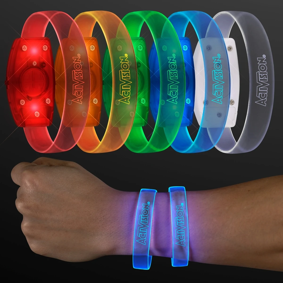 LASER ENGRAVED - Galaxy Glow LED Band Bracelets 1