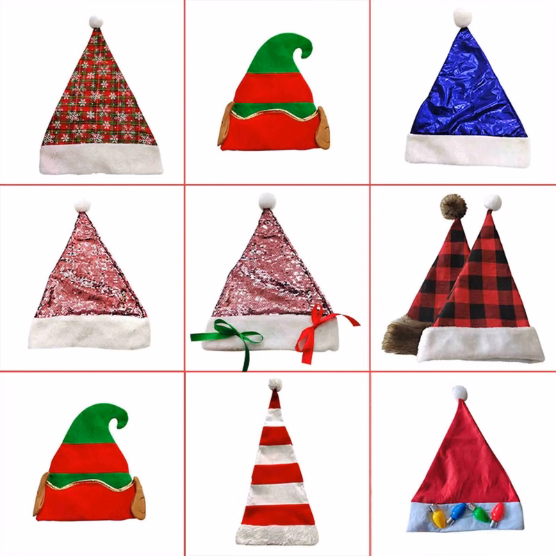 Customized Plush Christmas Santa Hat