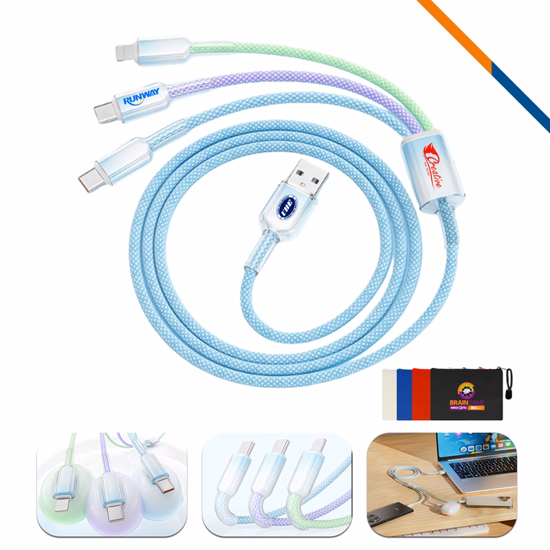 ZapLine 3in1 120W Fast Charging Data Transfer Cable