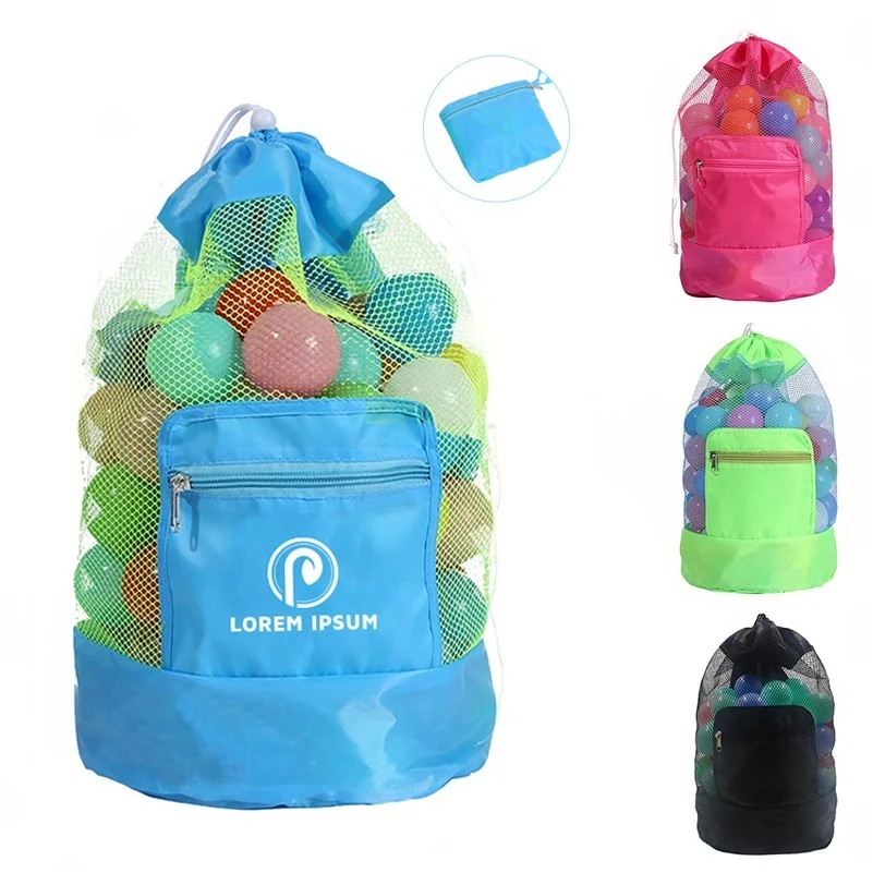 Drawstring Mesh Beach Bag 1