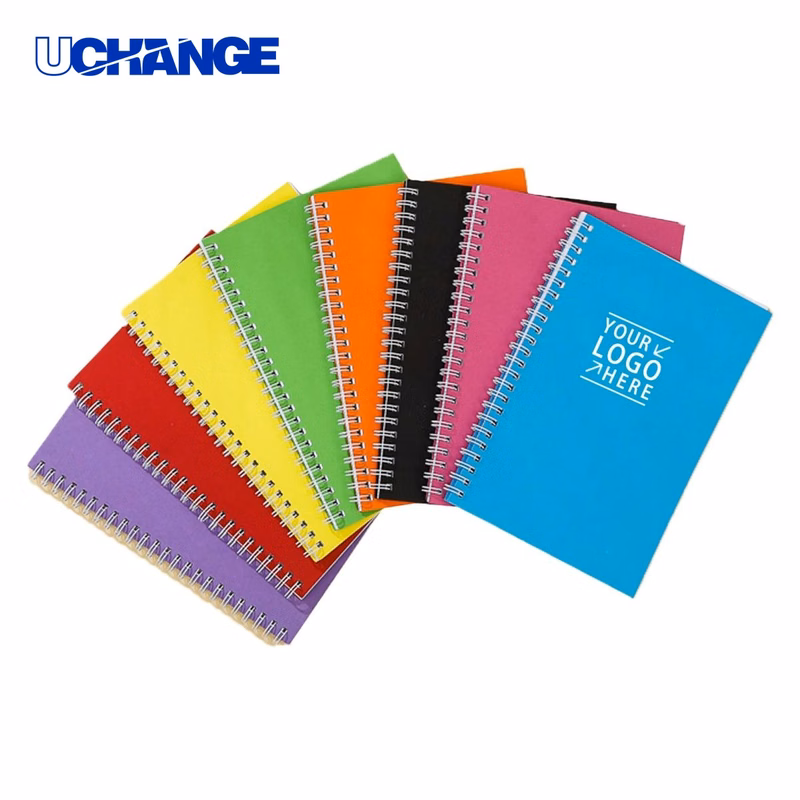 A5 Colored Cardboard Cover Spiral Notebook Journal