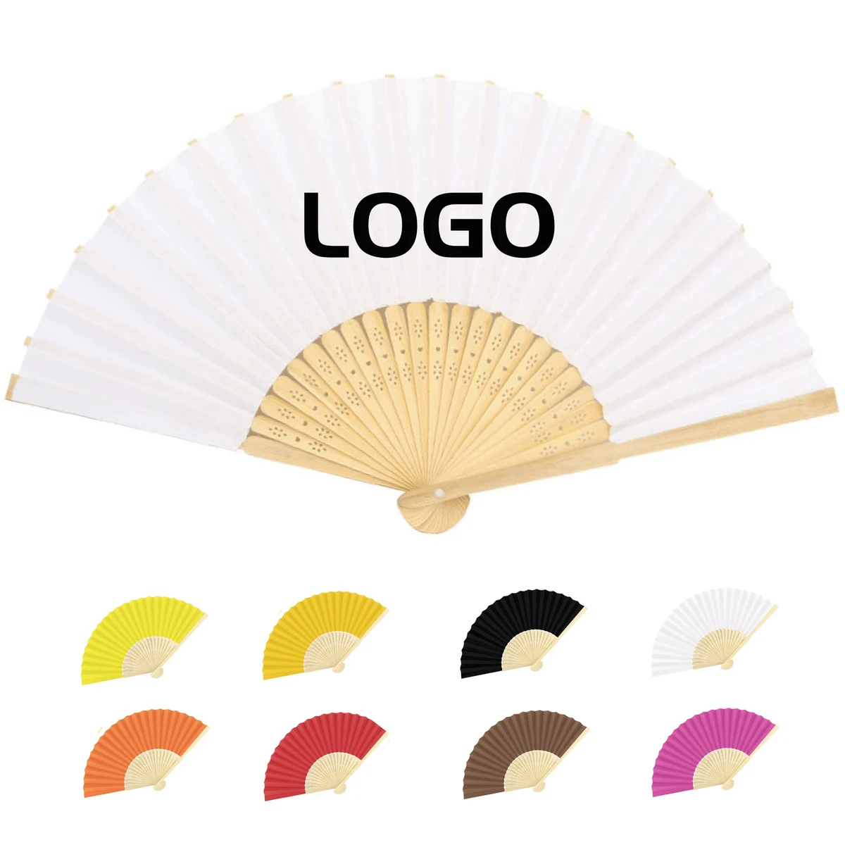 8" Handheld Folded Fan 1