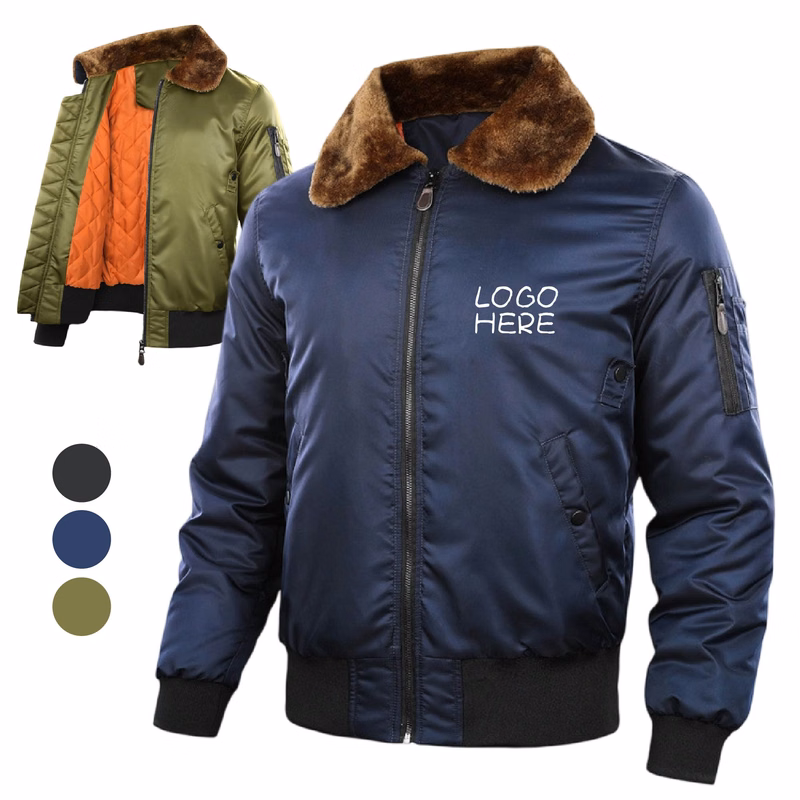 Collar Zip Up Winter Coat