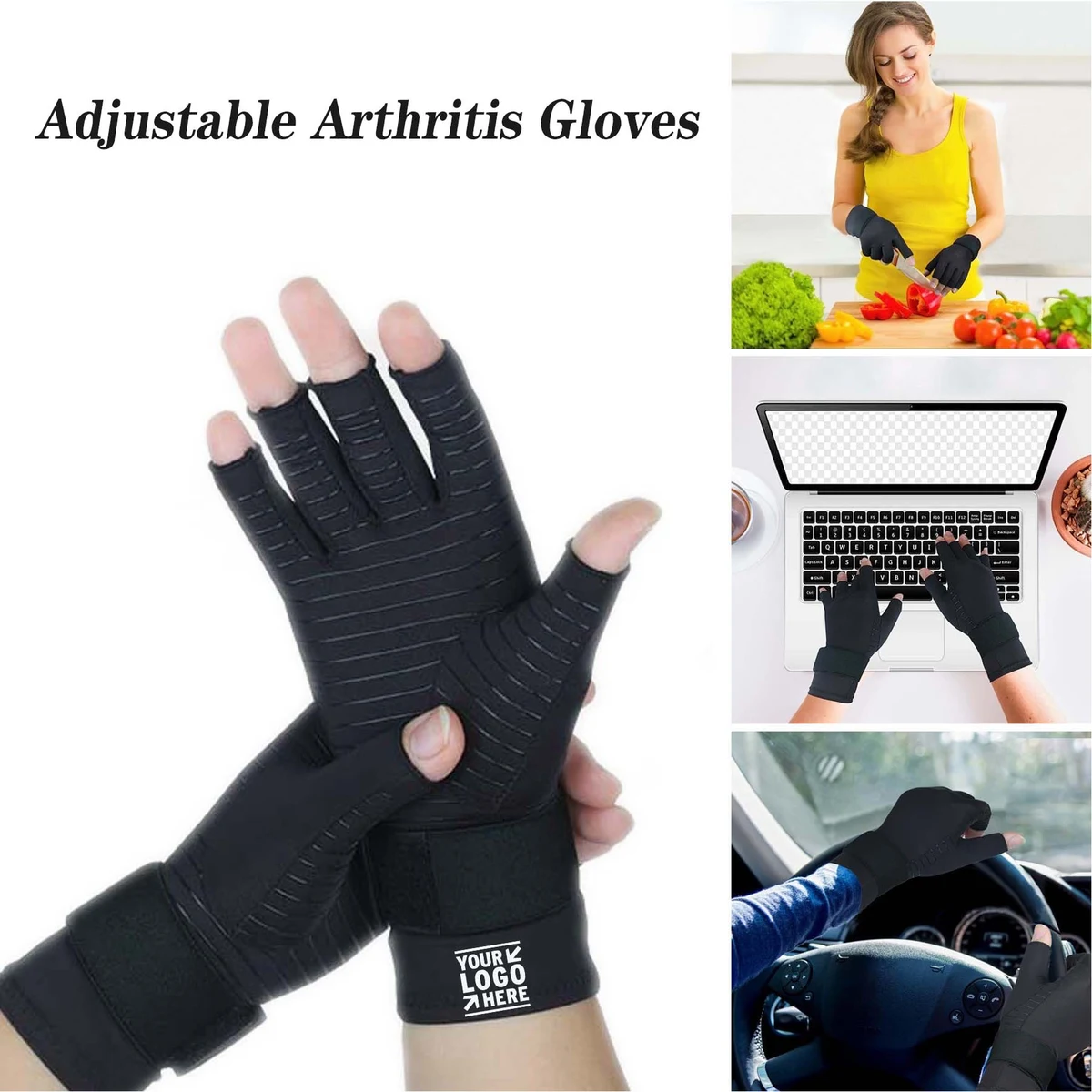 Women Men Copper Arthritis Gloves 1