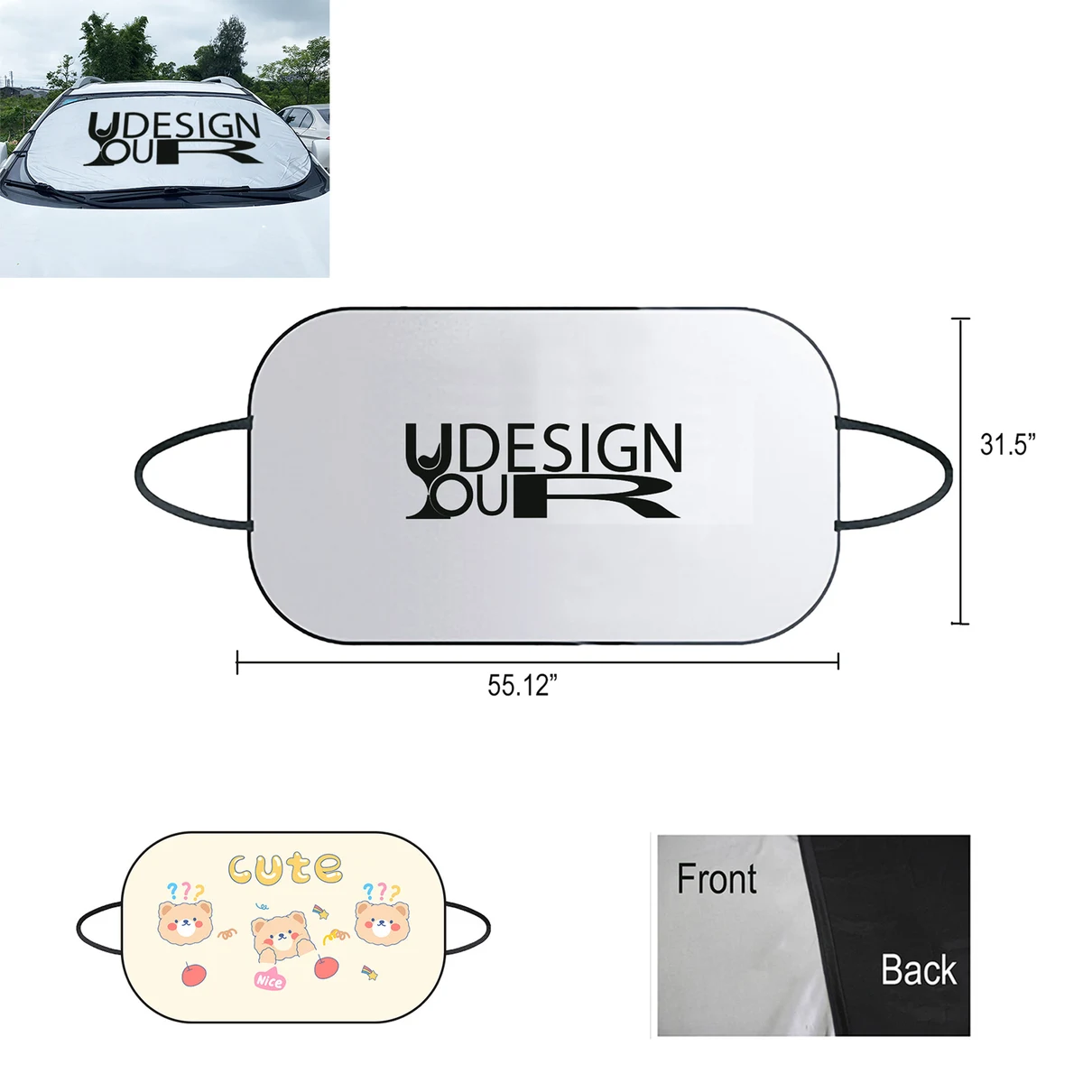 Magic Foldable Universal Folding Car Sunshade MOQ10 1