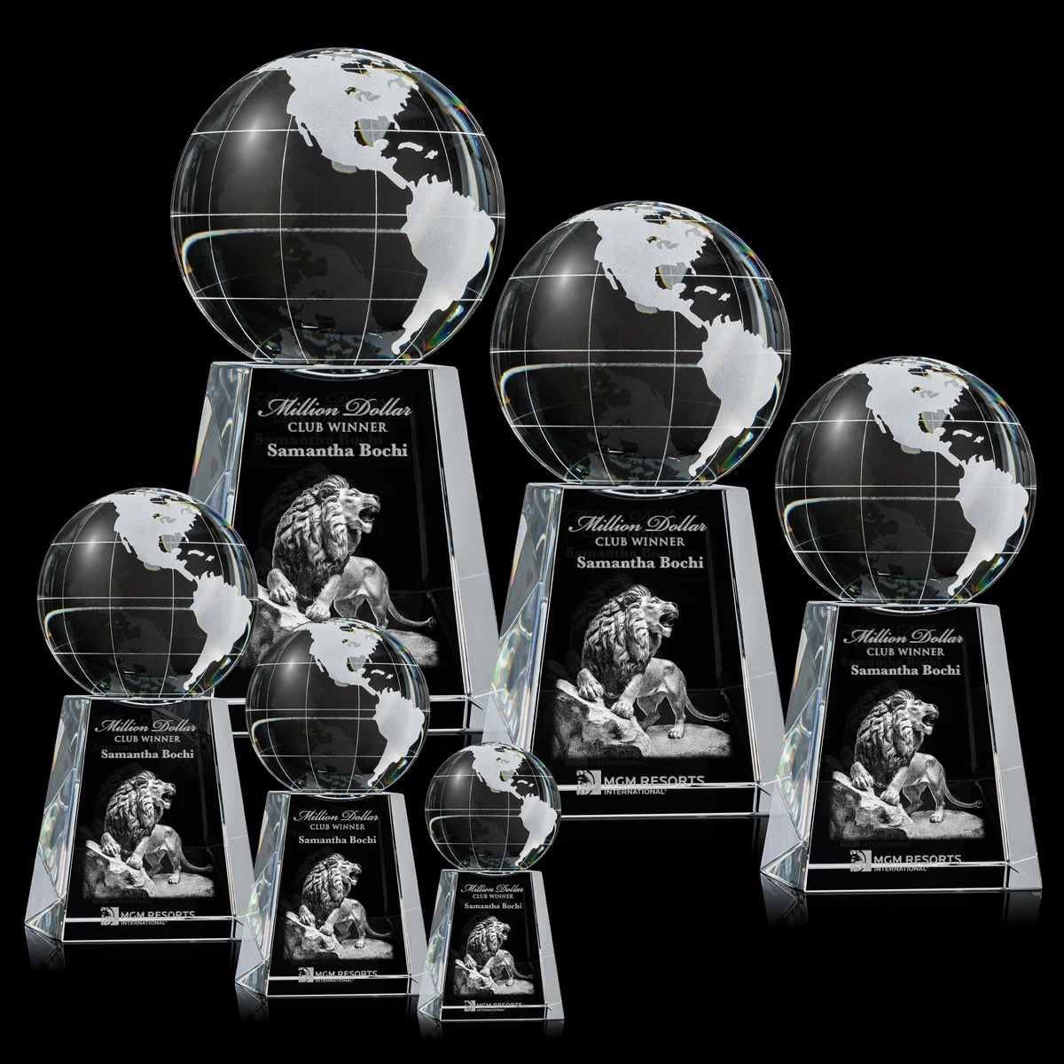 Globe on Tall Base 3D 1