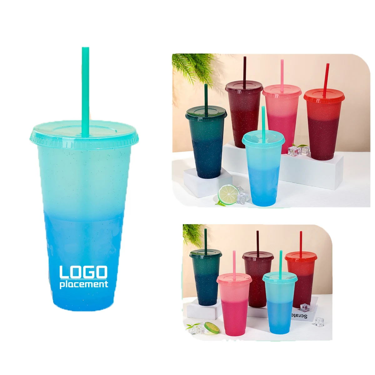 Customized plastic color changing cup 1