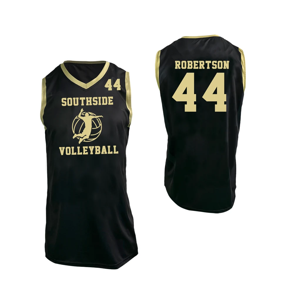 Men's V-Neck Pinhole Mesh Volleyball Jersey 1